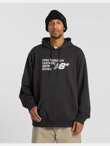 New Balance MEN'S NUMERIC FRENCH TERRY HOODIE BLACK