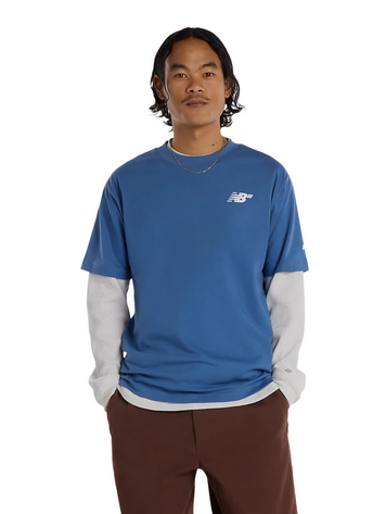 New Balance HOMMES NUMERIC SMALL LOGO T-SHIRT MAGIC BLUE