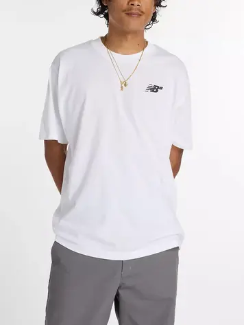 New Balance MEN'S NUMERIC SMALL LOGO T-SHIRT WHITE