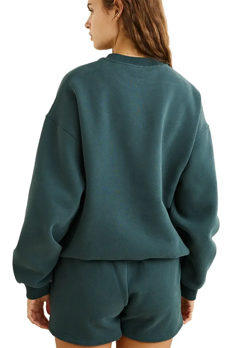 Rhythm WOMEN'S COLLEGIATE OVERSIZED CREW NECK FLEECE