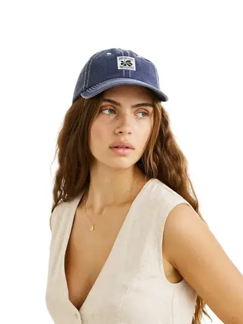 Rhythm WOMEN'S BAYSIDE CAP WASHED DARK BLUE