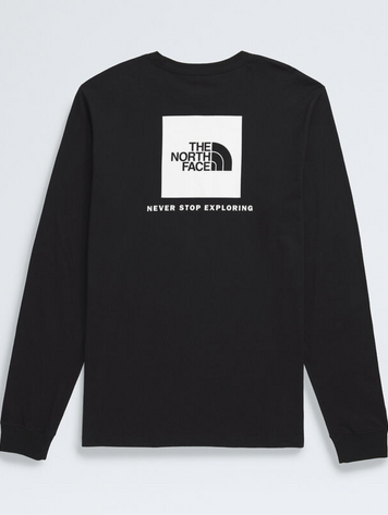 THE NORTH FACE HOMMES EVOLUTION BOX NSE REGULAR LONG SLEEVE T-SHIRT TNF BLACK