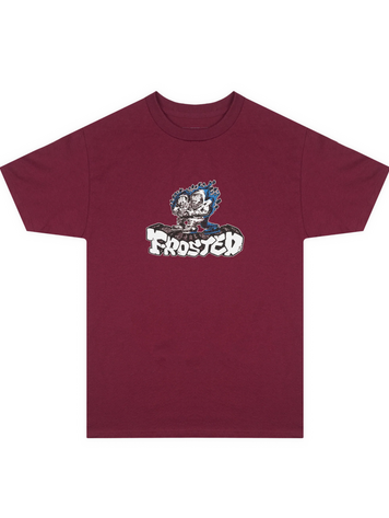 Frosted Skateboards HOMMES DUO GRAPHIC T-SHIRT BURGUNDY