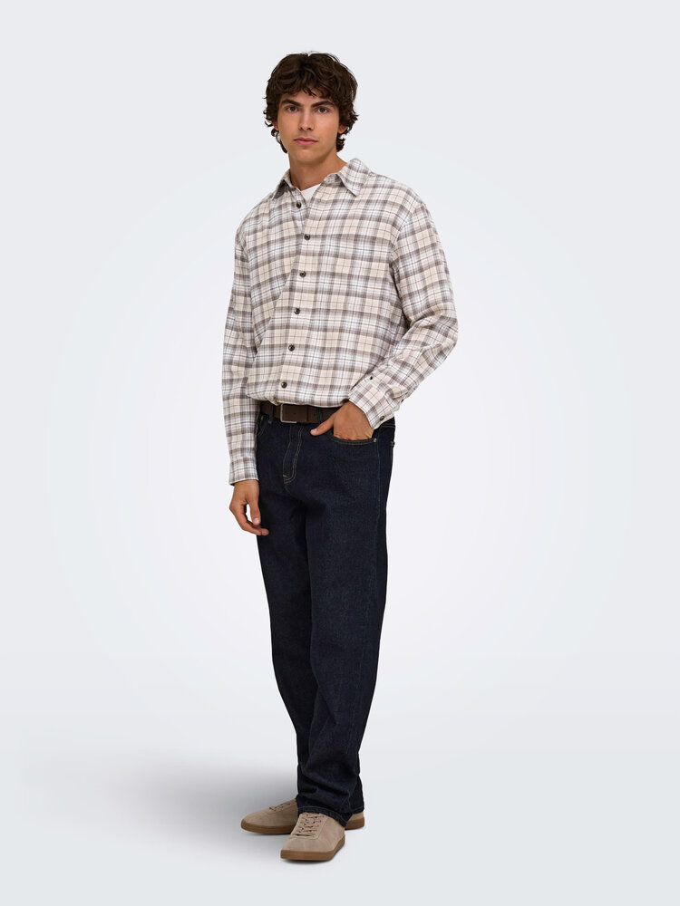 Only & Sons ONLY & SONS  GUDMUND LOOSE LS CHECKED SHIRT