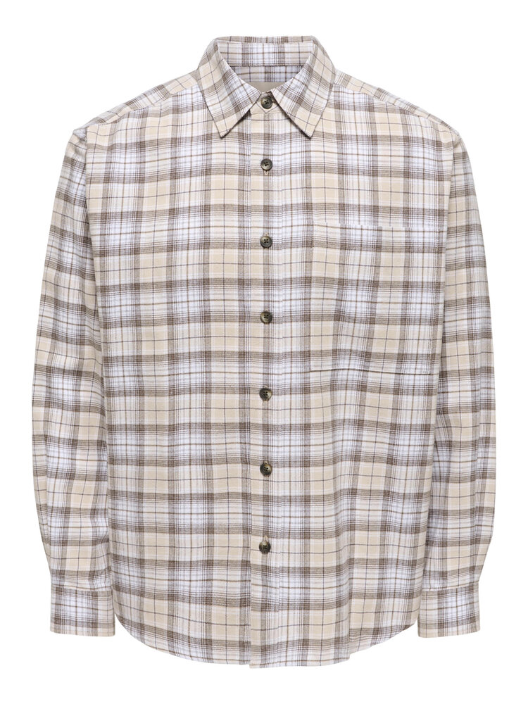 Only & Sons ONLY & SONS  GUDMUND LOOSE LS CHECKED SHIRT