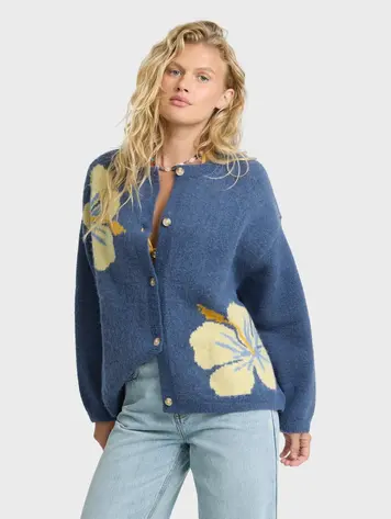 Billabong WOMEN'S DIXIE CARDIGAN TRUE NAVY