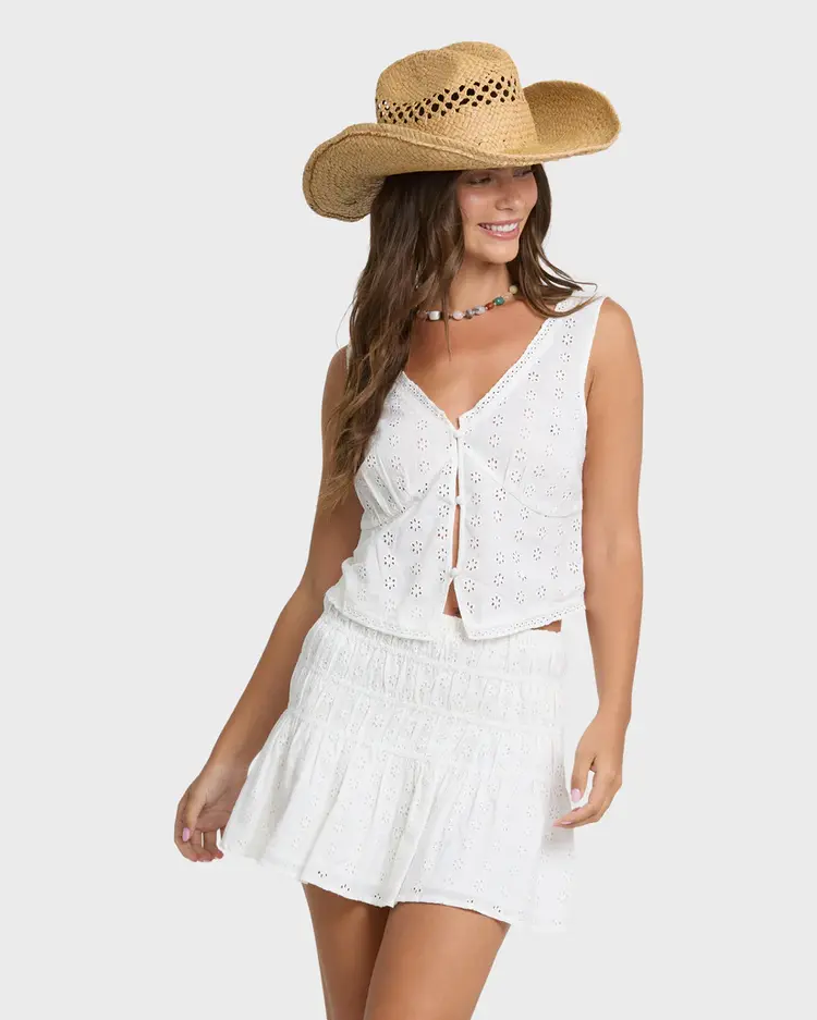 Billabong WOMEN'S EYELET FOREVER MINI SKIRT