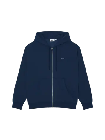 Obey MEN'S EST. WORKS BOLD ZIP HOOD II FLEECE PAGEANT BLUE