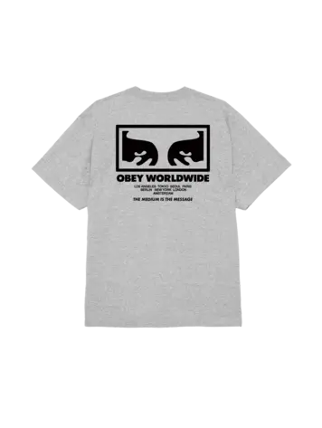 Obey HOMMES THE MEDIUM IS THE MESSAGE CLASSIC T-SHIRT HEATHER GREY