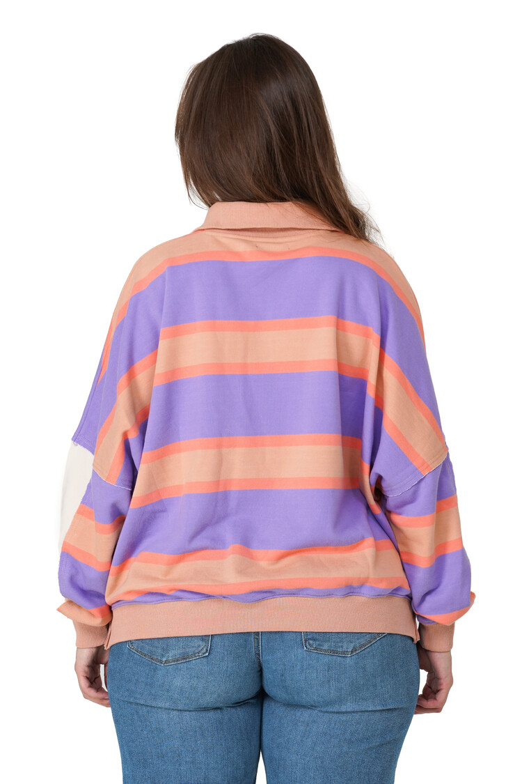 Notice the reckless WOMEN'S RETRO STRIPE POLO SHIRT