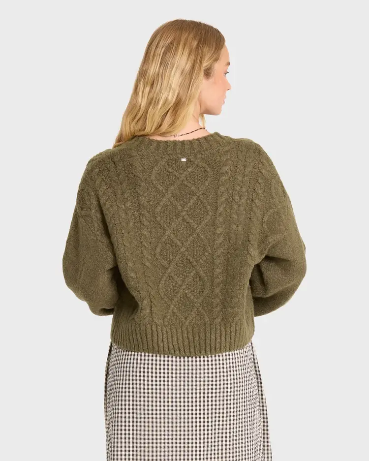 Billabong WOMEN'S AUGUST V-NECK CARDIGAN SWEATER