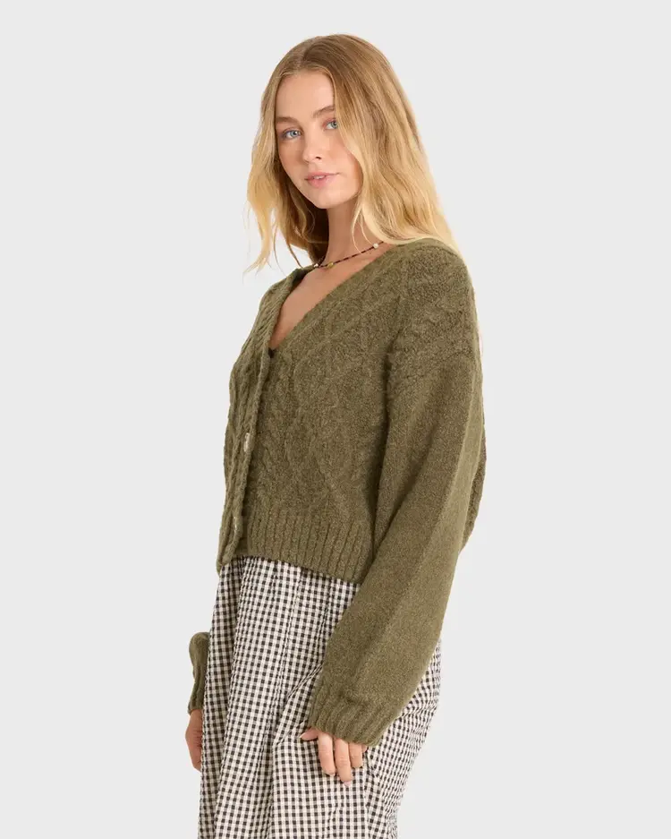 Billabong WOMEN'S AUGUST V-NECK CARDIGAN SWEATER