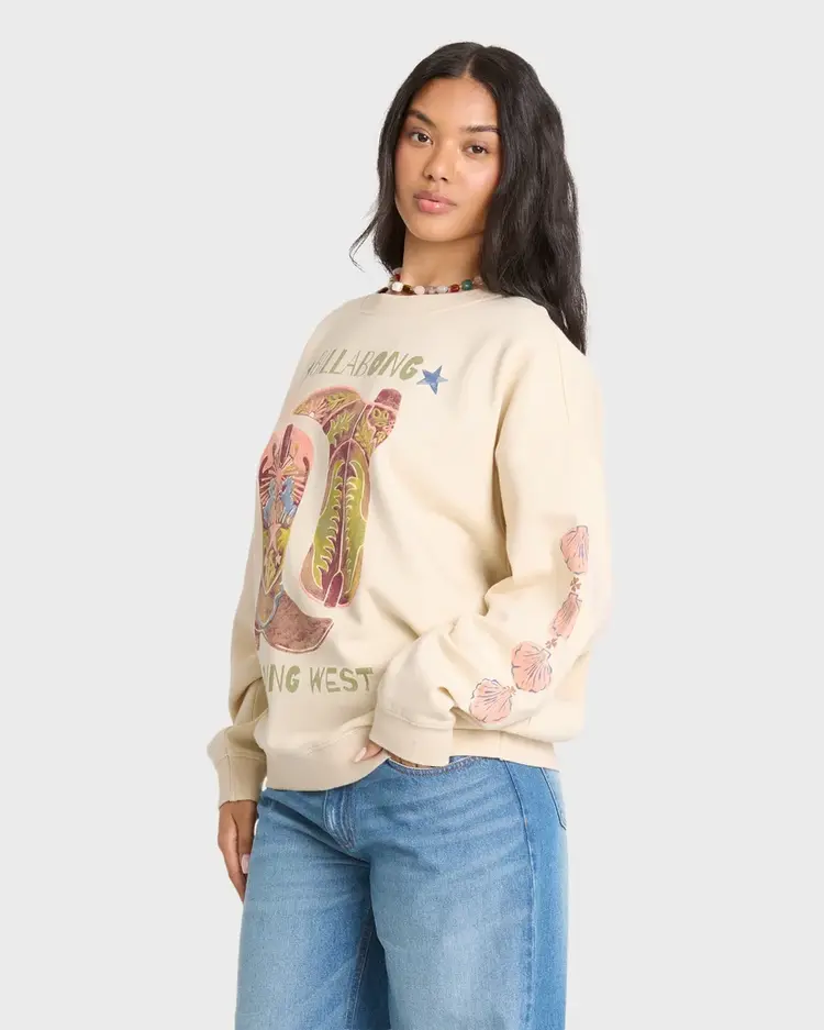 Billabong FEMMES RIDE IN CREWNECK FLEECE