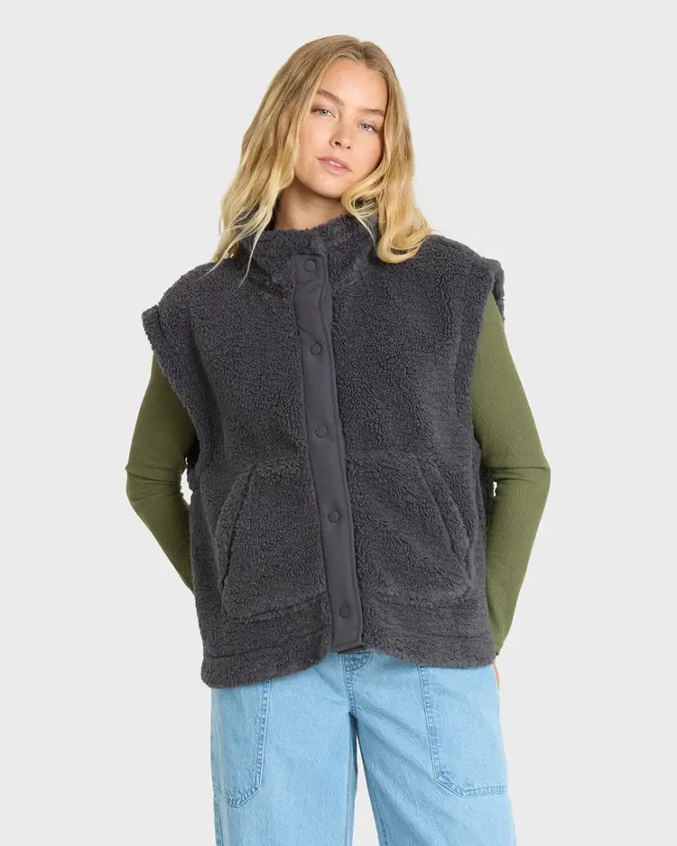 Billabong WOMEN'S WAVER SHERPA FLEECE VEST