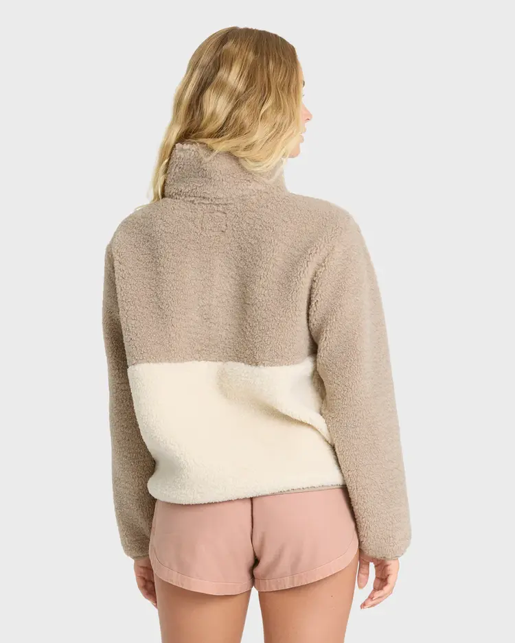 Billabong WOMEN'S HORIZON SHERPA MOCK NECK HALF ZIP SWEATSHIRT