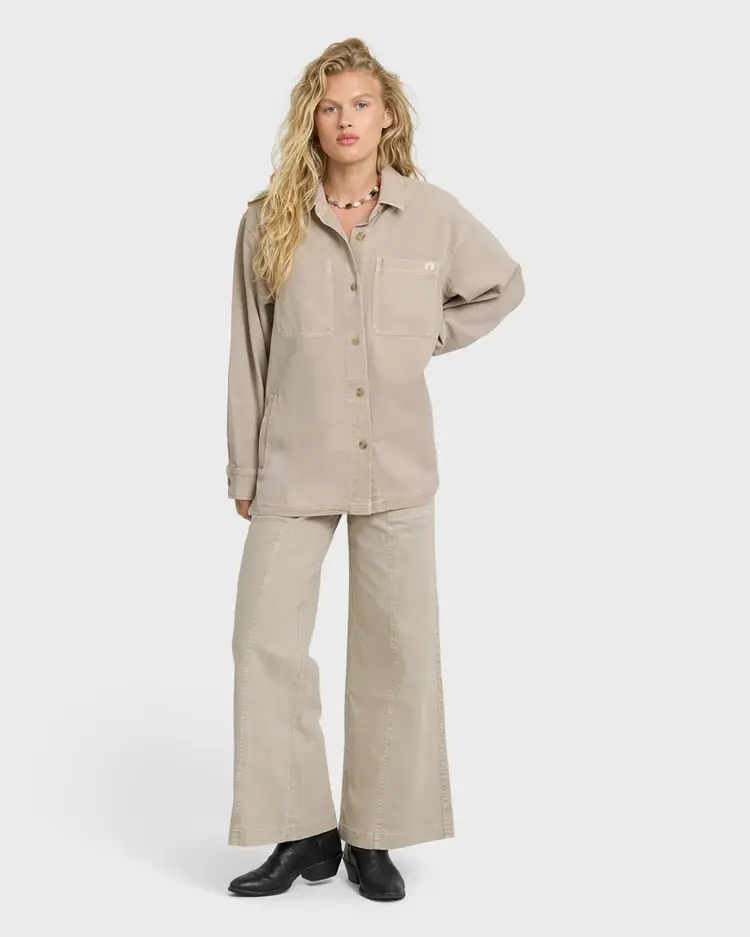 Billabong WOMEN'S WASHED ASHORE 2 LONG SLEEVE WOVEN SHACKET