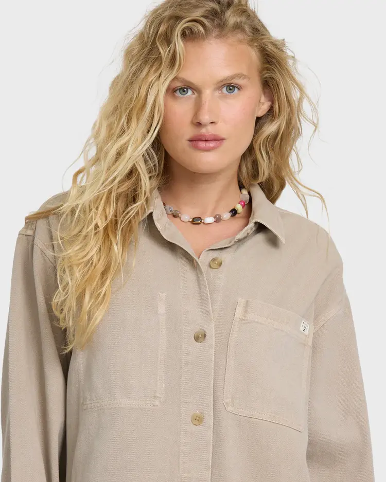 Billabong WOMEN'S WASHED ASHORE 2 LONG SLEEVE WOVEN SHACKET