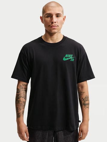 Nike SB HOMMES SB LOGO SKATE T-SHIRT BLACK/COURT GREEN