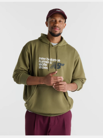 New Balance MEN'S NUMERIC FRENCH TERRY HOODIE WAKAME