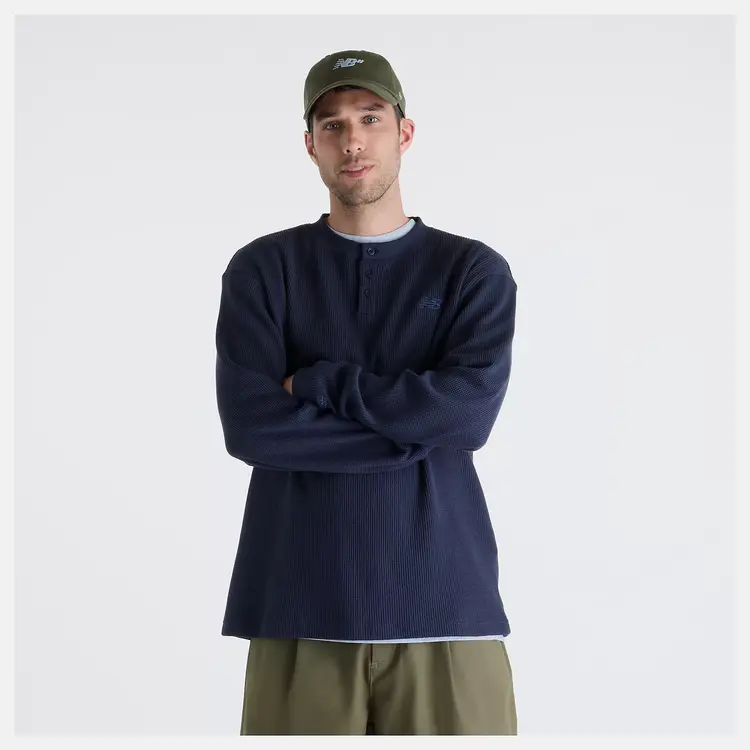 New Balance HOMMES NUMERIC WAFFLE KNIT LONG SLEEVE HENLEY