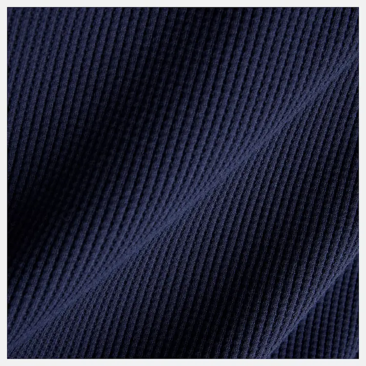 New Balance MEN'S NUMERIC WAFFLE KNIT LONG SLEEVE HENLEY