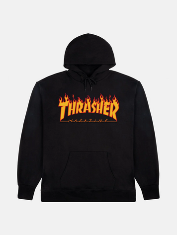 Thrasher YOUTH FLAME LOGO HOODIE BLACK