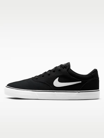 Nike SB MEN'S SB CHRON 2 CANVAS BLACK/BLACK/WHITE