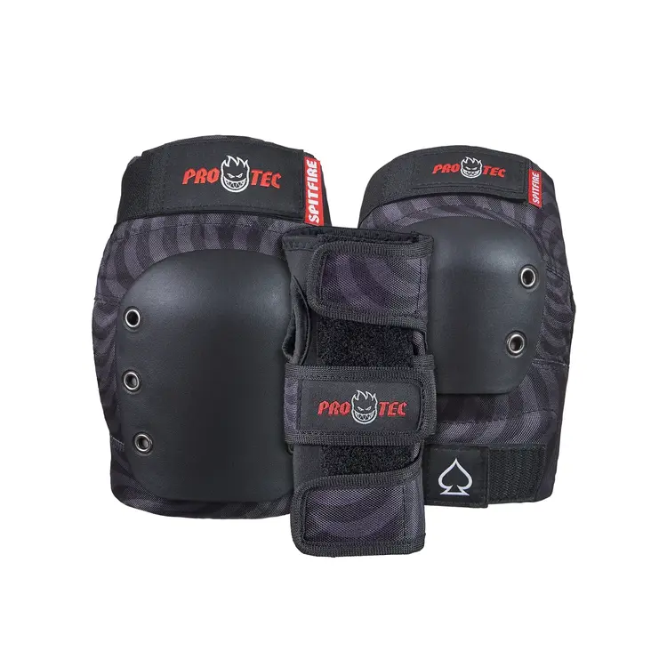 Pro-tec YOUTH STREET JR. 3-PK PAD SET SPITFIRE BLACK SWIRL