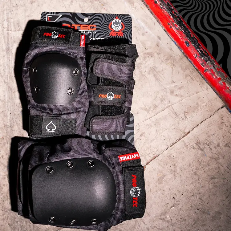 Pro-tec JUNIOR ENSEMBLE DE 3 PADS DE PROTECTION STREET JR. SPITFIRE BLACK SWIRL
