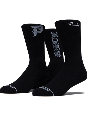 Primitive MEN'S CORE LOGO SOCKS 3 PACK BLACK