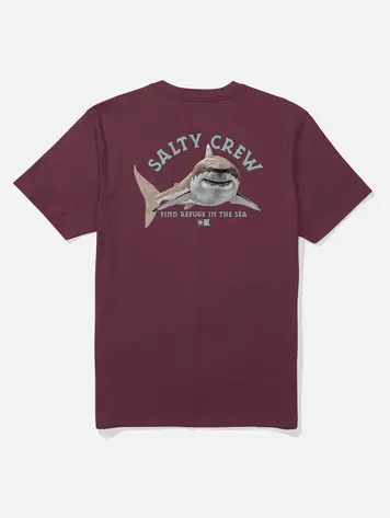 Salty crew HOMMES LURKING SS CREW TEE BURGUNDY