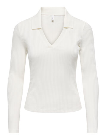 Only WOMEN'S DAISY L/S COLLAR TOP CLOUD DANCER