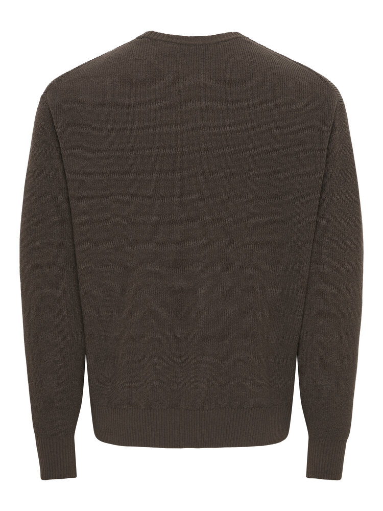 Only & Sons MEN'S RODGER RLX CREW NECK KNITTED PULLOVER
