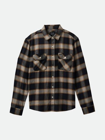 Brixton MEN'S BOWERY FLANNEL BLACK/CREAM