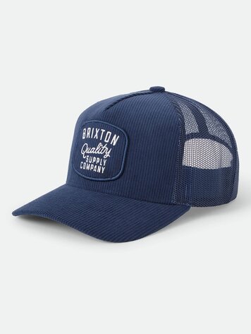 Brixton HOMMES HUBAL TRUCKER HAT DARK NAVY CORDUROY