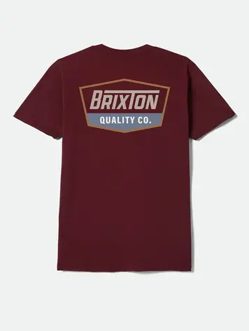 Brixton MEN'S REGAL STANDARD T-SHIRT BURGUNDY