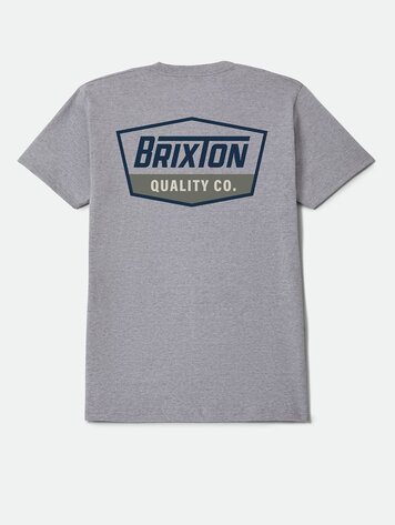 Brixton MEN'S REGAL STANDARD T-SHIRT HEATHER GREY/NAVY