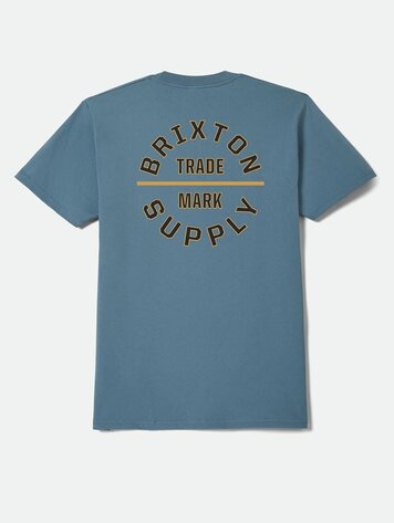 Brixton HOMMES OATH V STANDARD T-SHIRT HARBOR BLUE/SAUTERNE YELLOW/BLACK