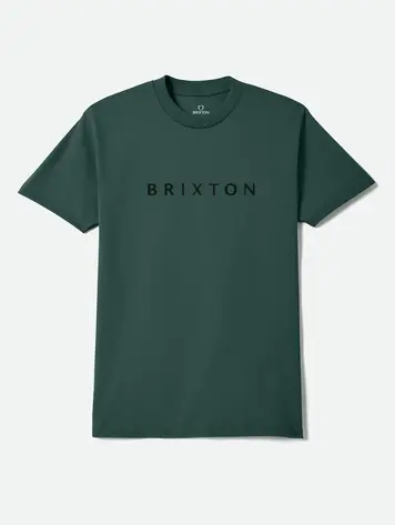 Brixton MEN'S ALPHA LINE STANDARD T-SHIRT FOREST GREEN