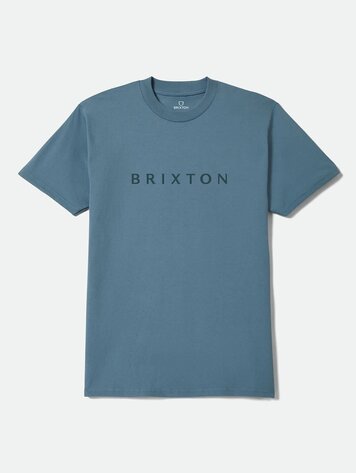 Brixton MEN'S ALPHA LINE STANDARD T-SHIRT HARBOR BLUE