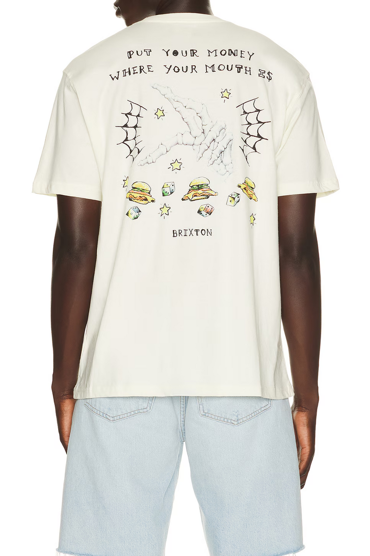 Brixton MEN'S BURGER SHE WROTE STANDARD T-SHIRT