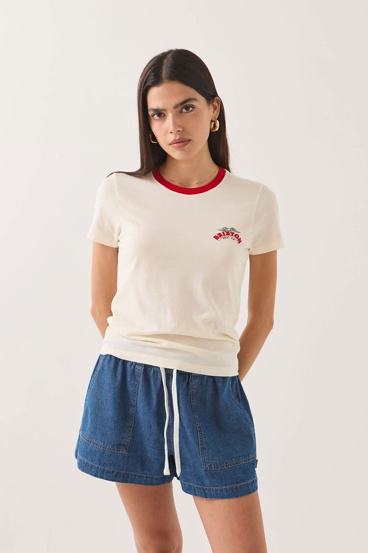 Brixton FEMMES BRIXTON BANNER SLIM CREW T-SHIRT