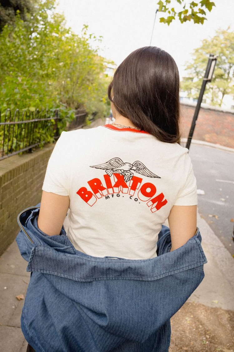 Brixton FEMMES BRIXTON BANNER SLIM CREW T-SHIRT