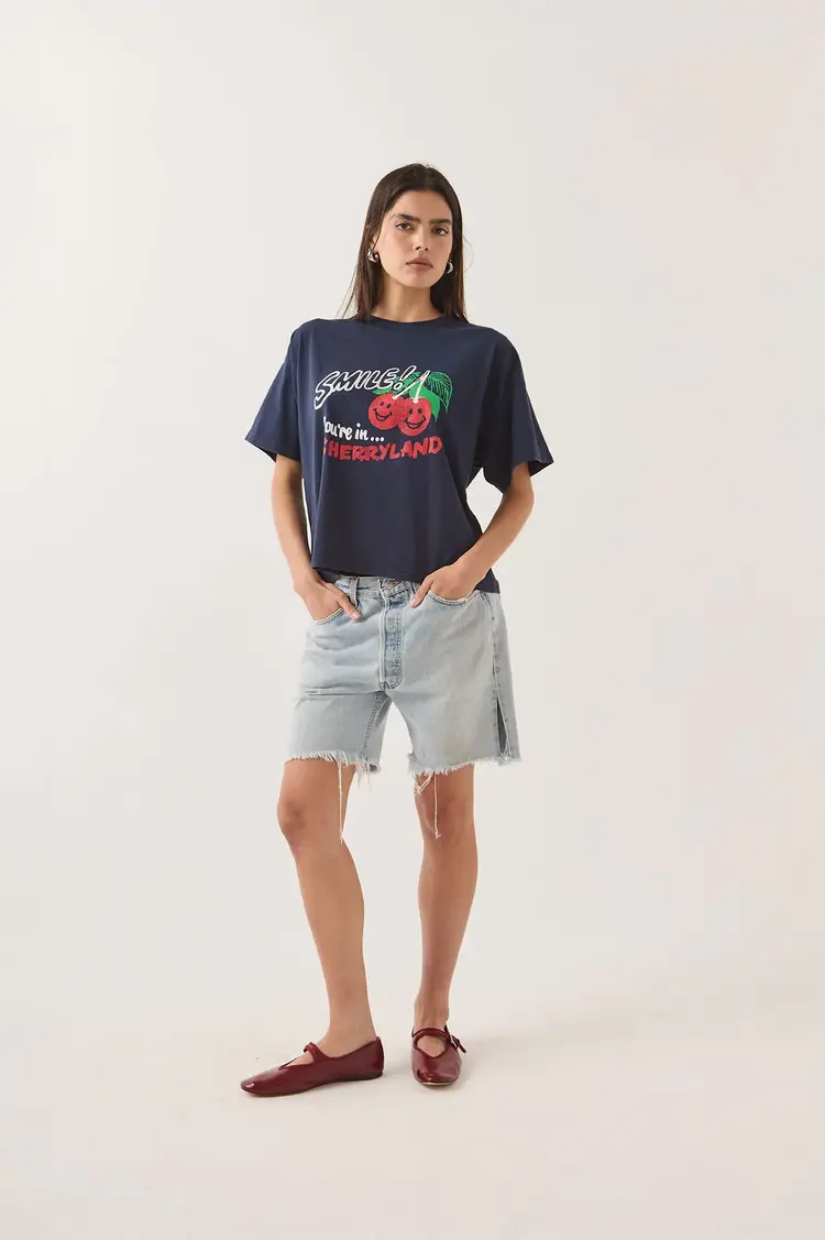 Brixton FEMMES CHERRYLAND BOXY CROPPED CREW