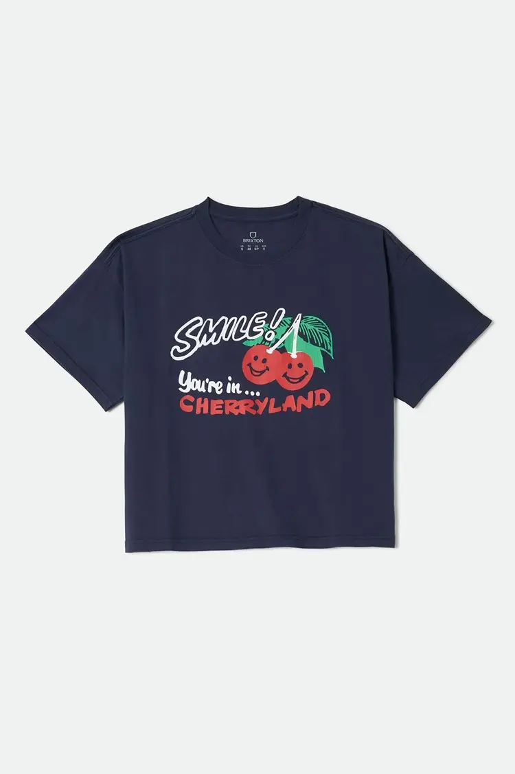 Brixton FEMMES CHERRYLAND BOXY CROPPED CREW