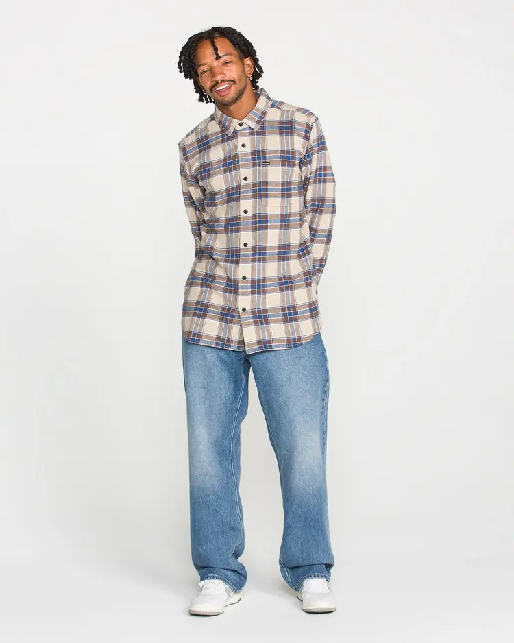 Volcom MEN'S CADEN PLAID LONG SLEEVE SHIRT
