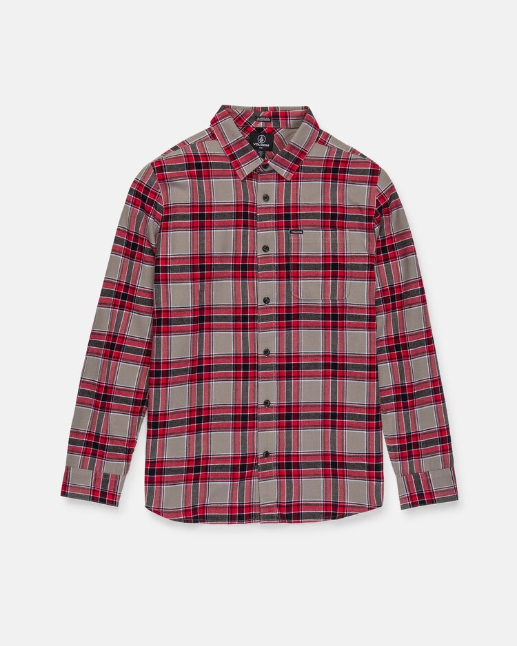 Volcom MEN'S CADEN PLAID LONG SLEEVE SHIRT