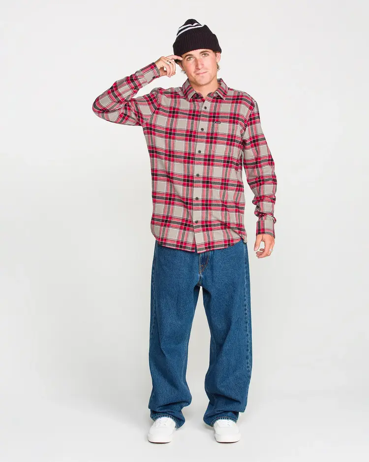 Volcom MEN'S CADEN PLAID LONG SLEEVE SHIRT