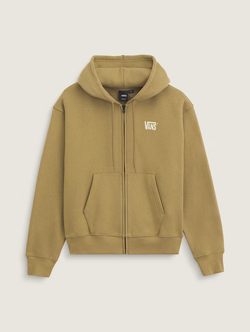 Vans MEN'S STRETCH LOGO FULL ZIP HOODIE OLIVE BROWN