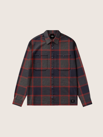Vans HOMMES LARKSPUR PLAID FLANNEL SHIRT PARISIAN NIGHT/POPPY EMBER
